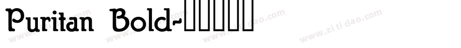 Puritan Bold字体转换